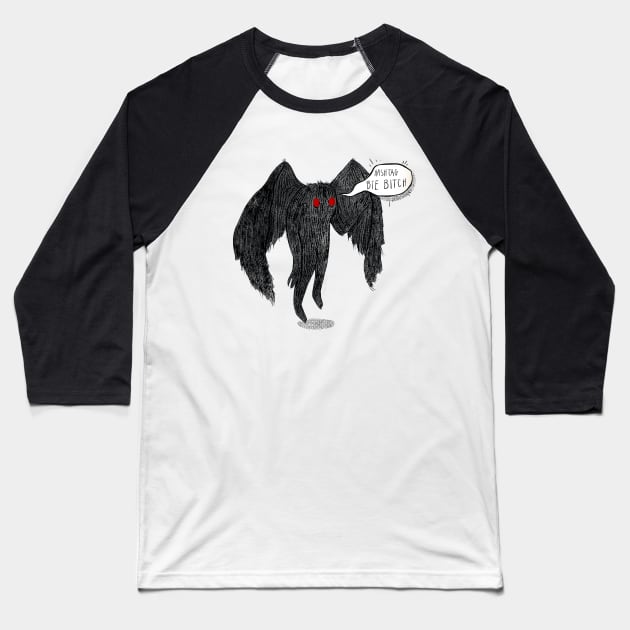 MFM Mothman Baseball T-Shirt by CRUCIFIXVI